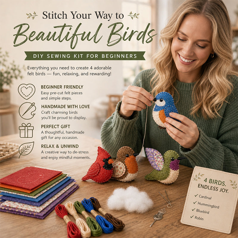 DIY Fabric Animal Craft Kit – Creative Handmade Art🕊️✂️