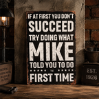 😄 Witty Distressed Vintage Metal Wall Sign, Funny Conversation‑Starter Plaque for Garage & Office
