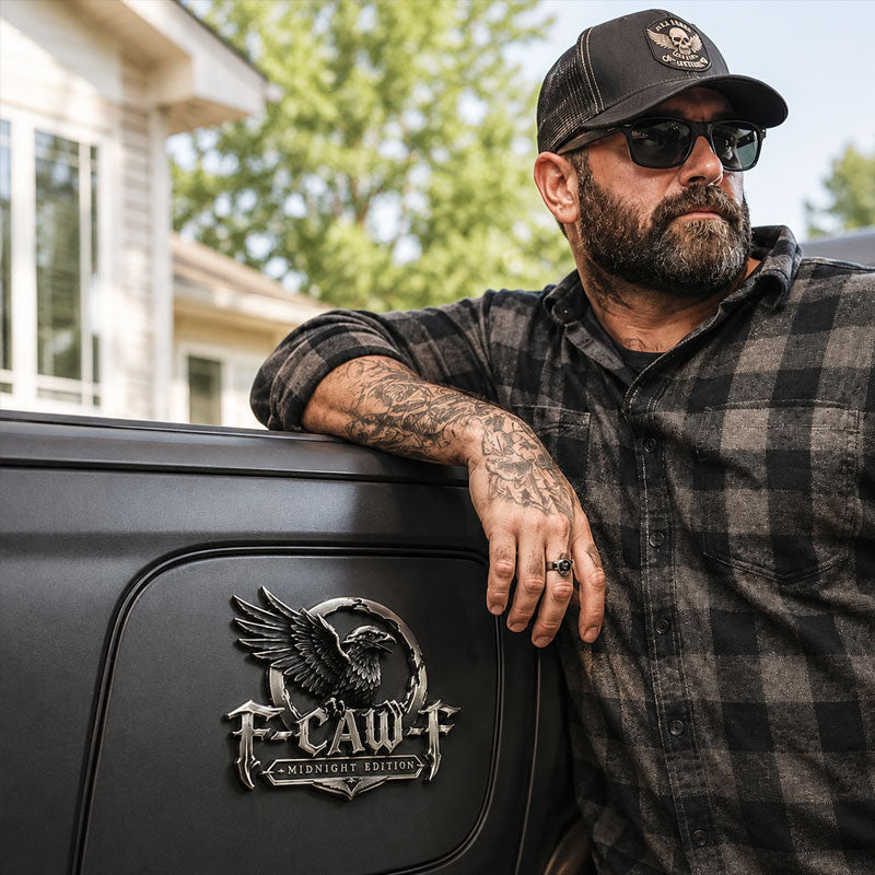 🦅F-CAW-F "Midnight Edition" Metal Emblem - Premium Attitude Decal