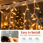 🎄Christmas Light Suction Cup Clips with Cable Slot | Holiday String Light Holder