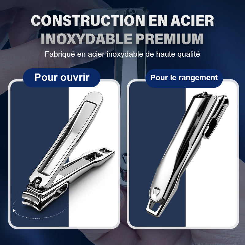 💅360-degree rotating multi-purpose stainless steel nail clippers