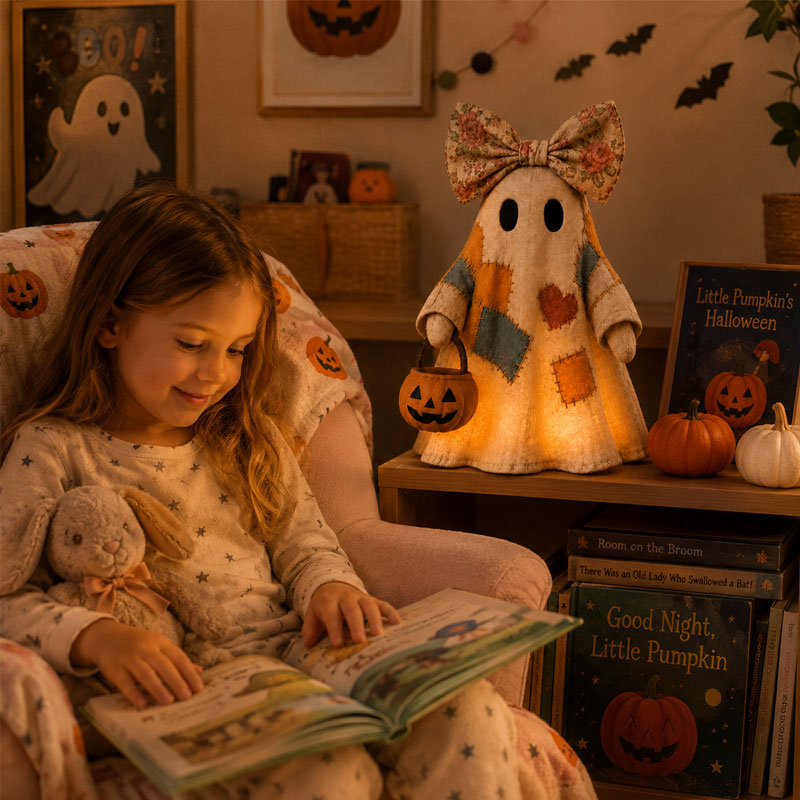🎃Whimsical Patchwork Ghost Decor