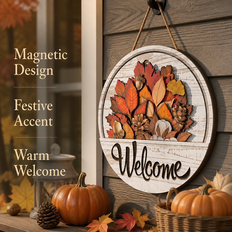 🎃 Magnetic Iron Welcome Sign