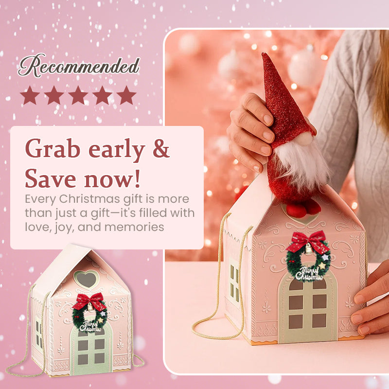 🏠 Christmas Cottage Gift Box – Reusable House‑Shaped Festive Present Packaging
