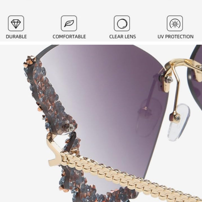 📢📢LAST DAY SALE 50% OFF🕶️Rhinestone Butterfly Sunglasses 🦋