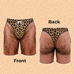 🤣 Realistic Butt G‑String Illusion Beach Prank Shorts