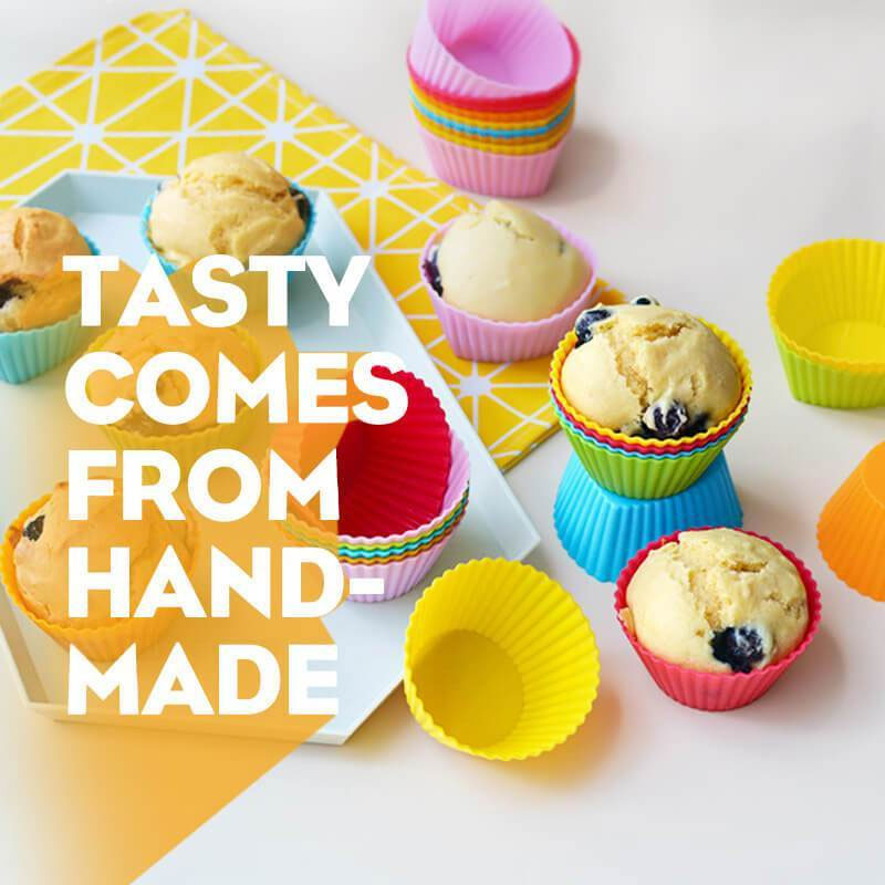 🧁 Reusable Silicone Baking Cups for Home Baking（10PCS）