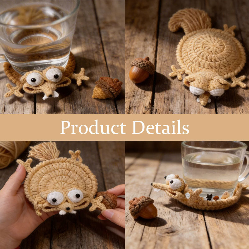 🧶Adorable Animal Knitted Coaster