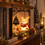 📚 Hanging‑Style Xmas Shelf Lamp, Santa / Reindeer / Snowman For Cozy Reading Nook Holiday Styling