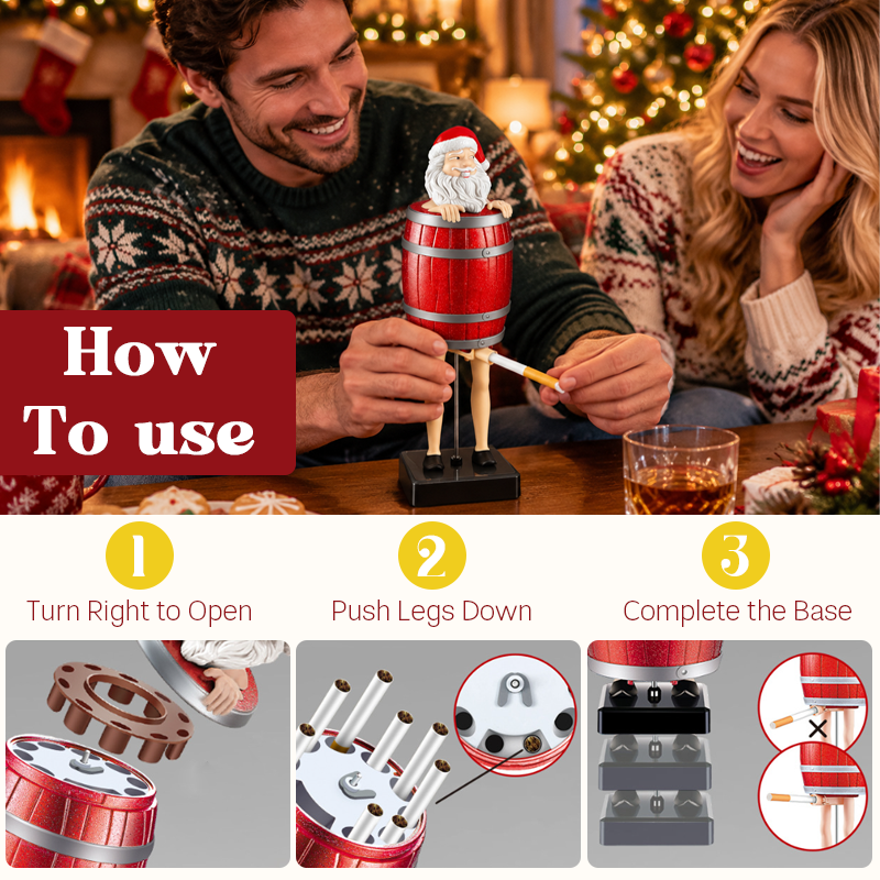 🎅 Quirky Santa Novelty Storage Box – Fun Adult White Elephant Gift!