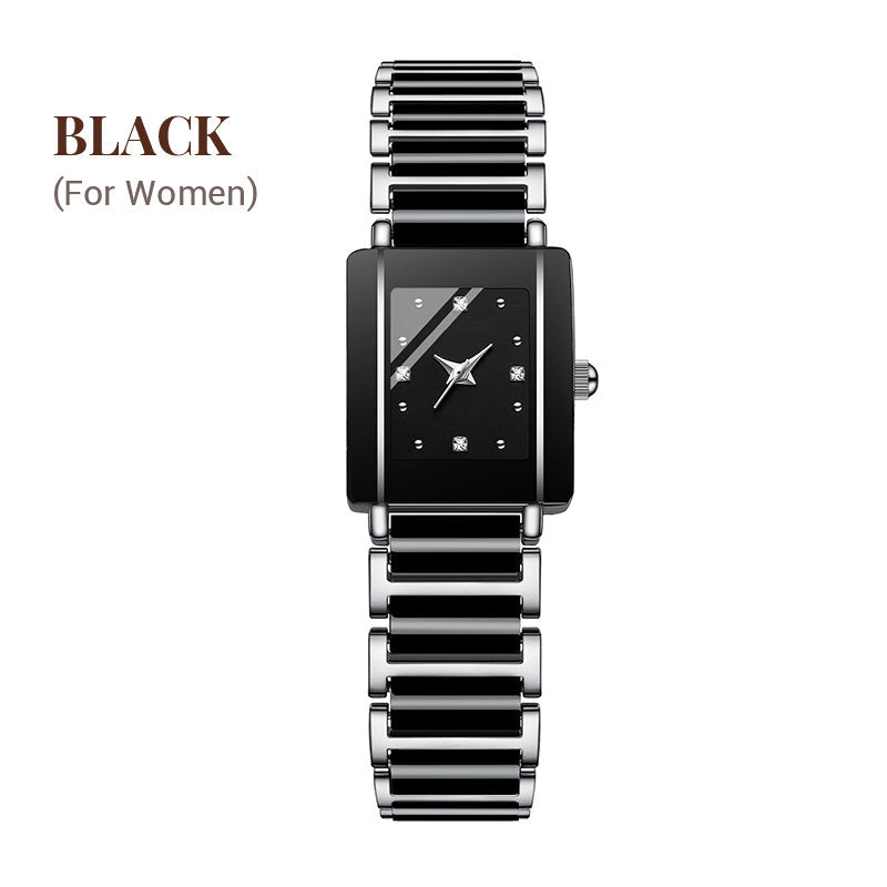 ⌚ Elegant Ceramic Band Watch — 3ATM Water Resistant, Quartz, Gift Box Included