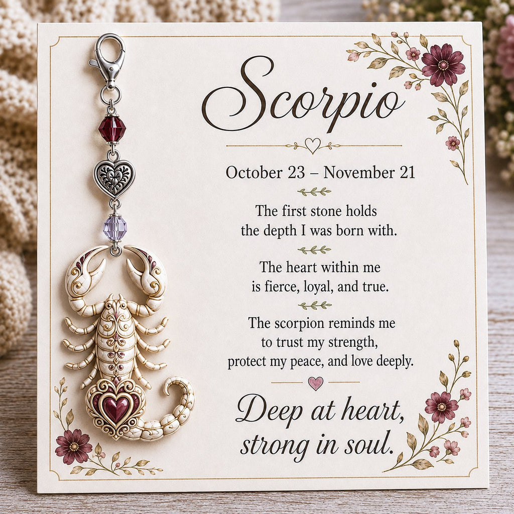 🌙Carry Your Zodiac Magic Every Day ✨ | Meaningful Birthstone Charm Keychain Gift