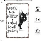🔥Last day 50% off – Vintage black and white cat wall art