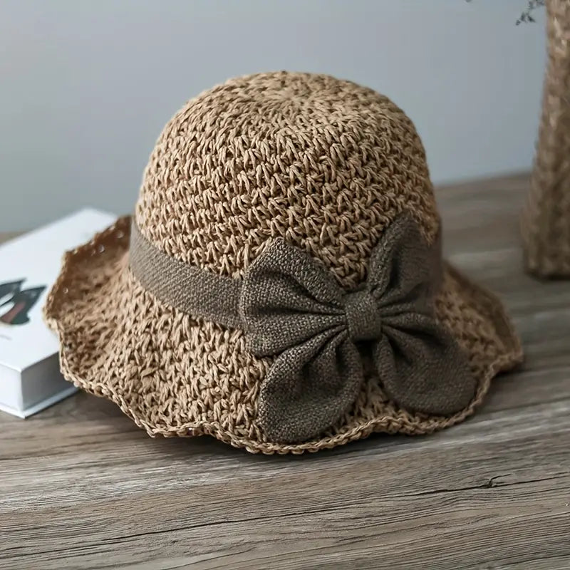 🌷Special Price Only ￡10.99!!🌷Elegant Woven Straw Sun Hat with Bow