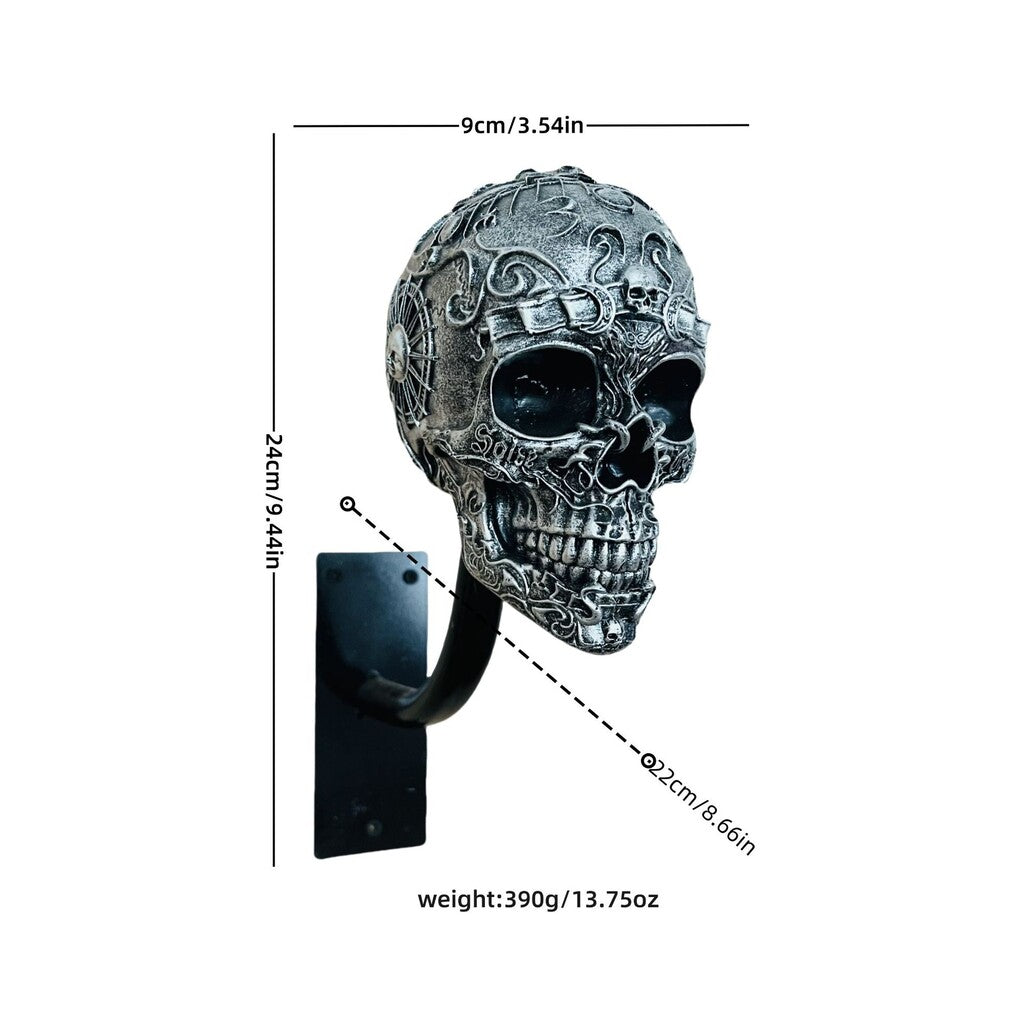 ☠️🏴‍☠️Skull holder for motorcycle helmet and jacket