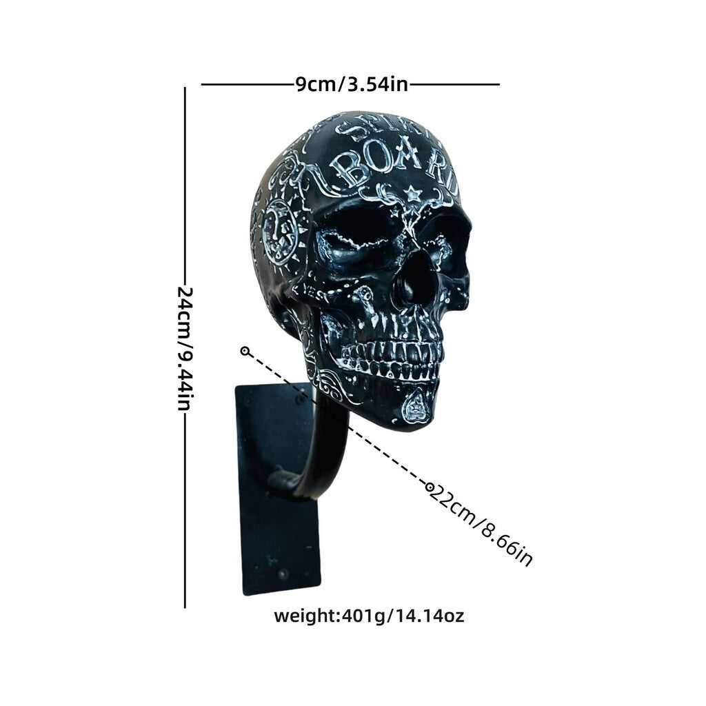 ☠️🏴‍☠️Skull holder for motorcycle helmet and jacket