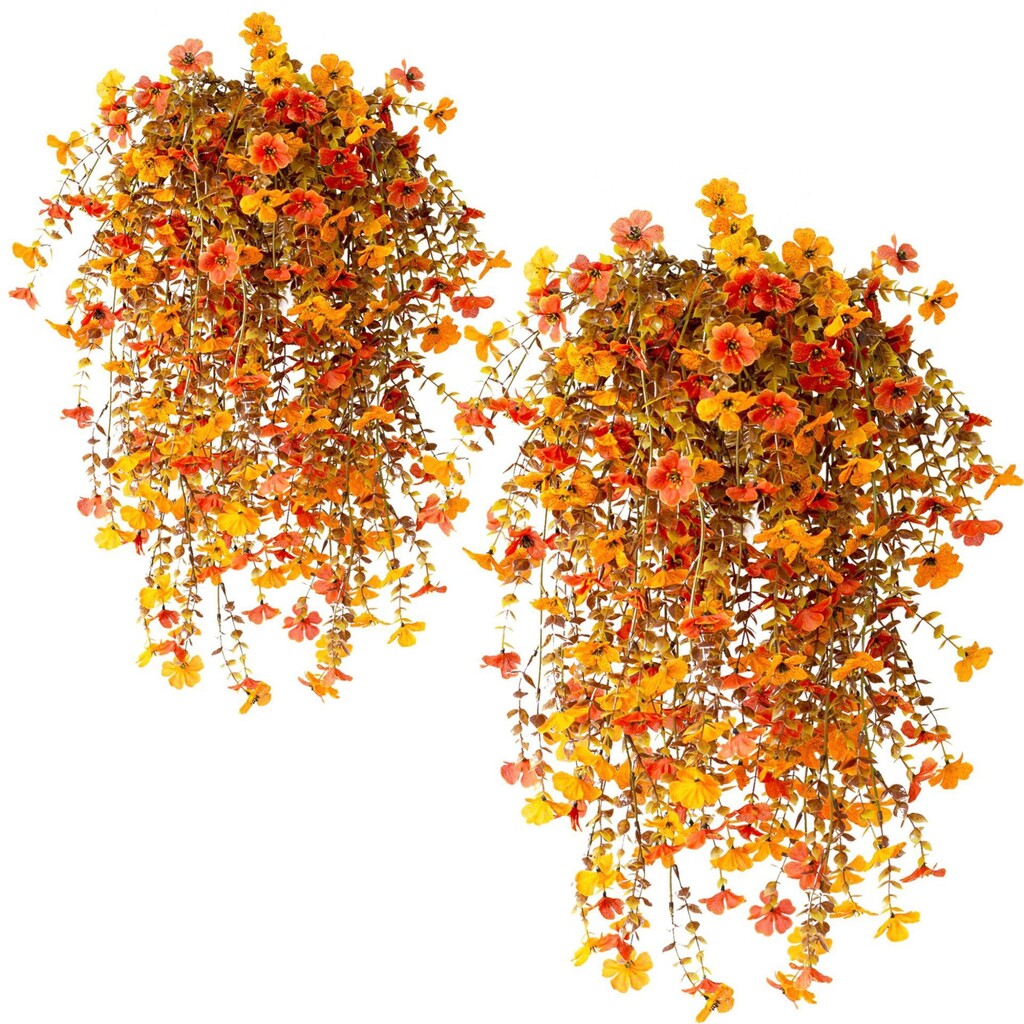⏳LAST DAY SPECIAL PRICE: ￡6.99!!🌷Outdoor cascading daisy and eucalyptus flowers – UV resistant