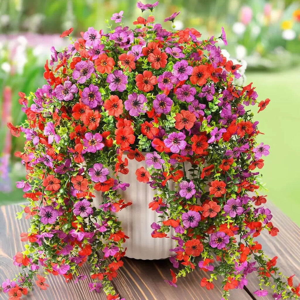 ⏳LAST DAY SPECIAL PRICE: ￡6.99!!🌷Outdoor cascading daisy and eucalyptus flowers – UV resistant