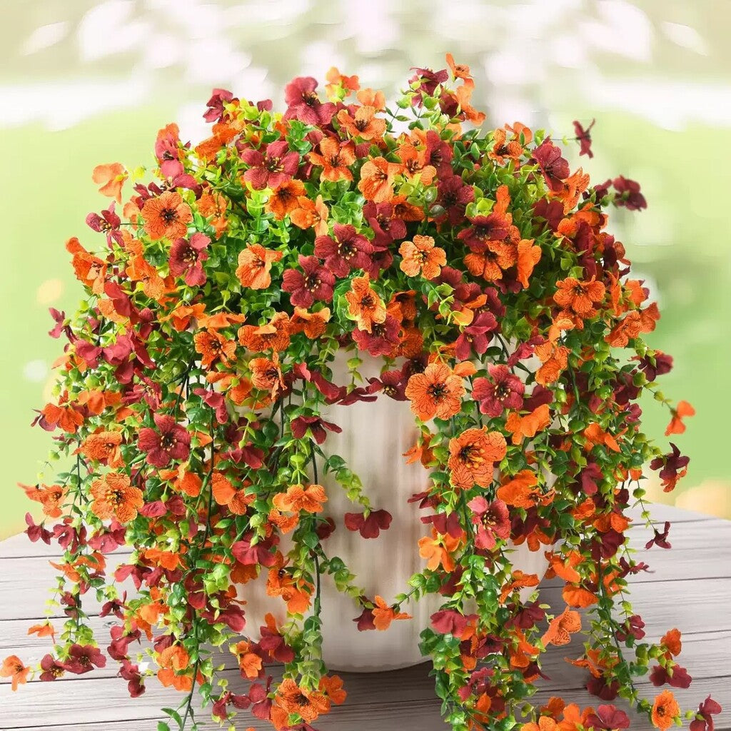 ⏳LAST DAY SPECIAL PRICE: ￡6.99!!🌷Outdoor cascading daisy and eucalyptus flowers – UV resistant