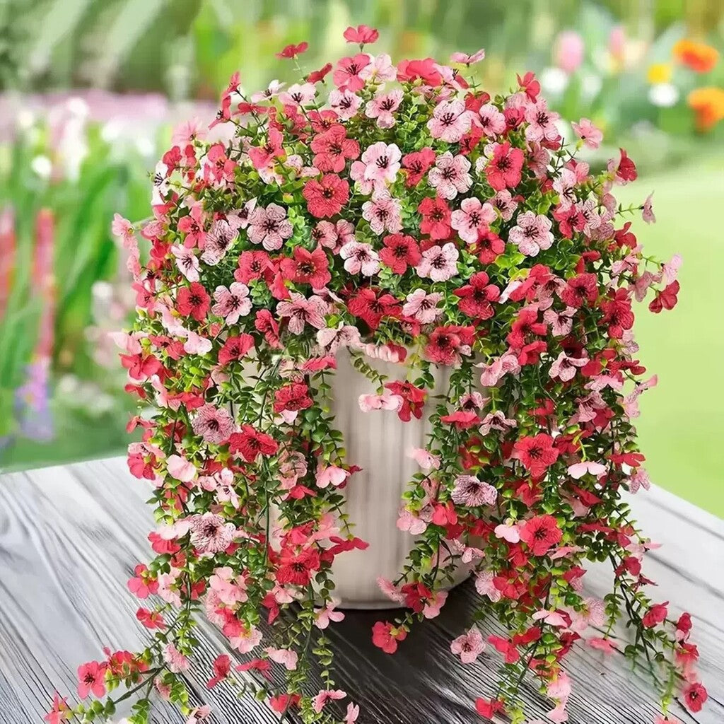 ⏳LAST DAY SPECIAL PRICE: ￡6.99!!🌷Outdoor cascading daisy and eucalyptus flowers – UV resistant