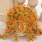 ⏳LAST DAY SPECIAL PRICE: ￡6.99!!🌷Outdoor cascading daisy and eucalyptus flowers – UV resistant