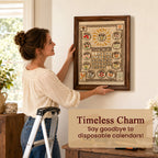 📅Hand-Embroidered Perpetual Calendar Wall Art