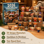 🐂🎄 2026 Highland Cow 24‑Day Christmas Advent Calendar Collectible Figurines