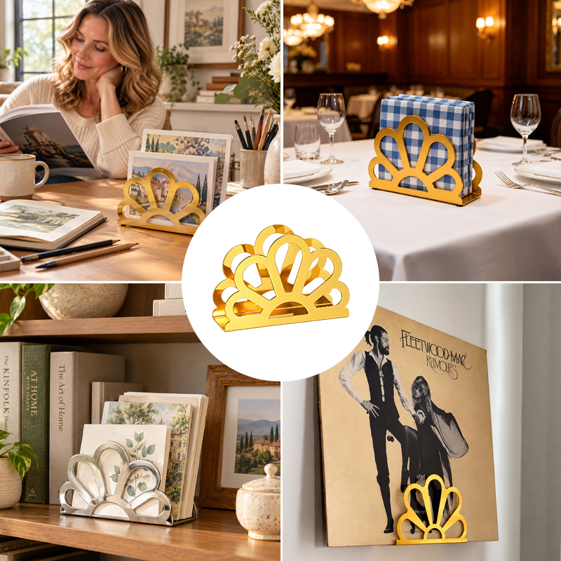 🌼 Floral Semi-Circular Napkin Holder – Stylish Dining Table Accessory!
