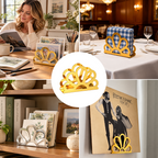 🌼 Floral Semi-Circular Napkin Holder – Stylish Dining Table Accessory!
