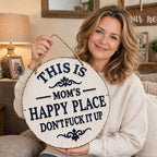 🏡 Mom’s Happy Place Sign – Funny Rustic Home Decor 😂