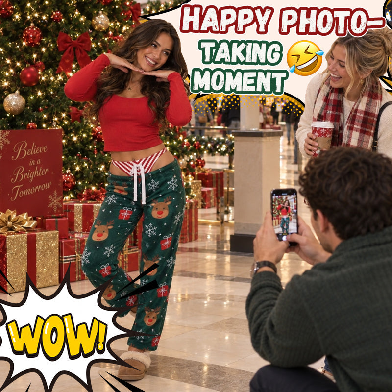 🎄 Christmas Lounge Pants – Playful Festive Print Loungewear for Holiday Nights