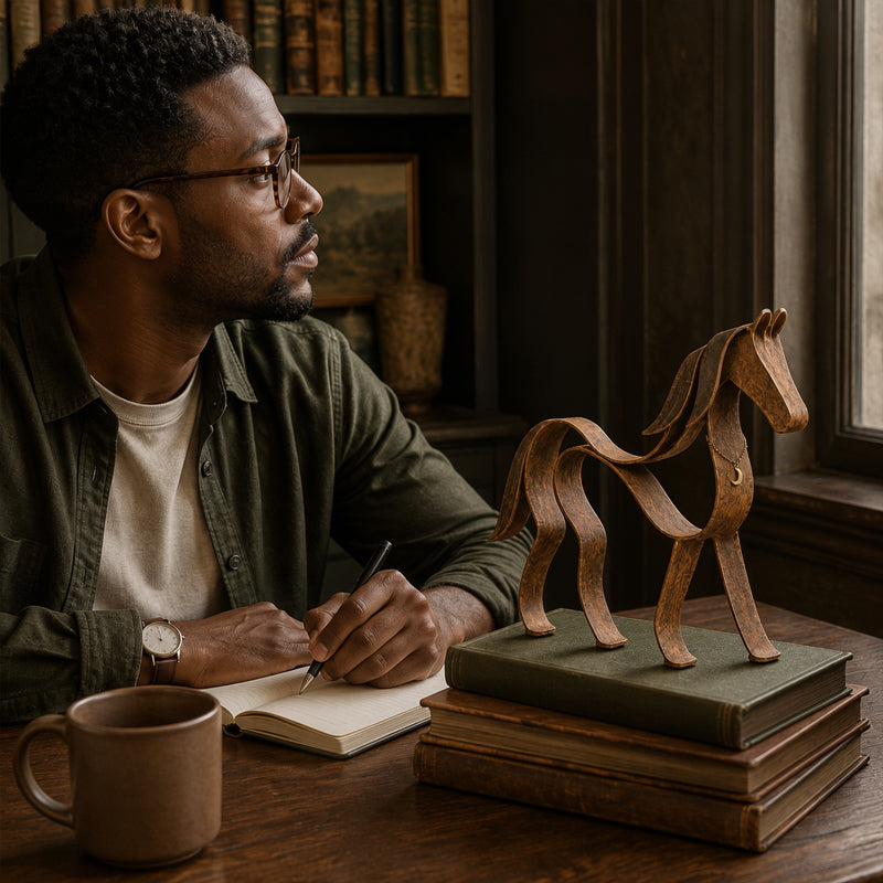 🐎 Artistic Metal Horse Sculpture ✨ Timeless Vintage‑Patina Home Accent