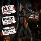 Funny Anti-Bite Dinosaur Dog Muzzle