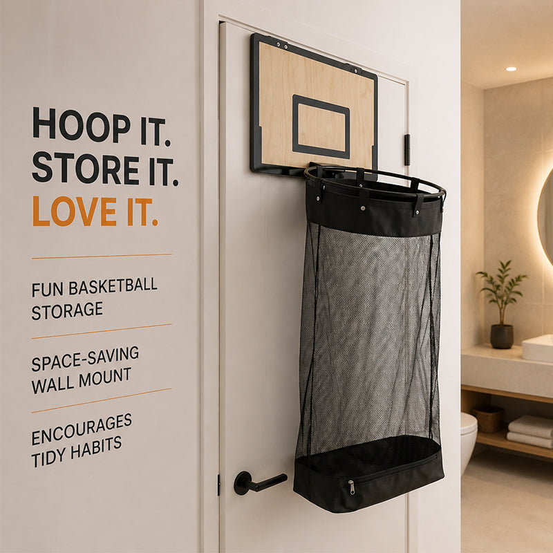 🏡🧺Wooden Wall-mounted Basketball Basket Hanging Door