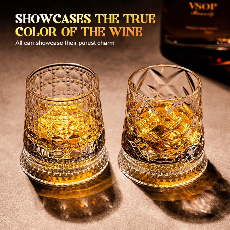✨Luxury Rotating Whiskey Glass · Crystal Spin Collection🍸