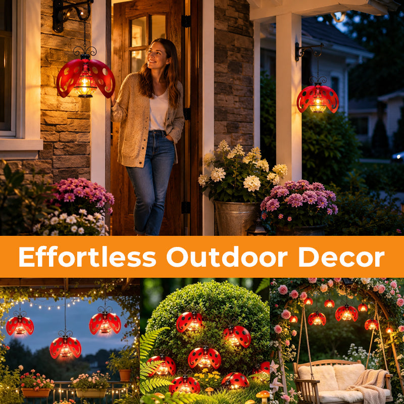 🐞Ladybug Solar Garden Hanging Light