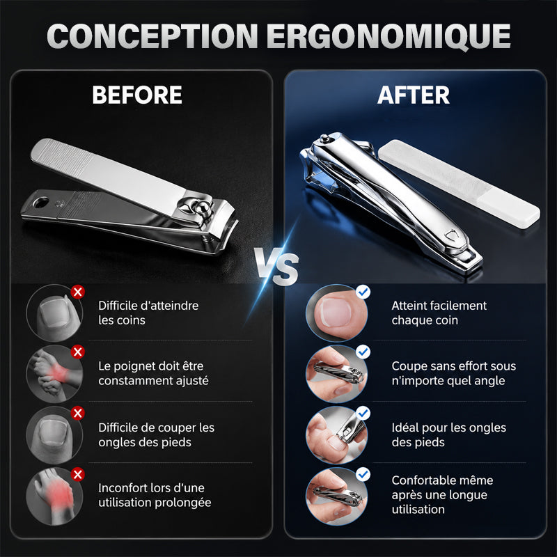 💅360-degree rotating multi-purpose stainless steel nail clippers