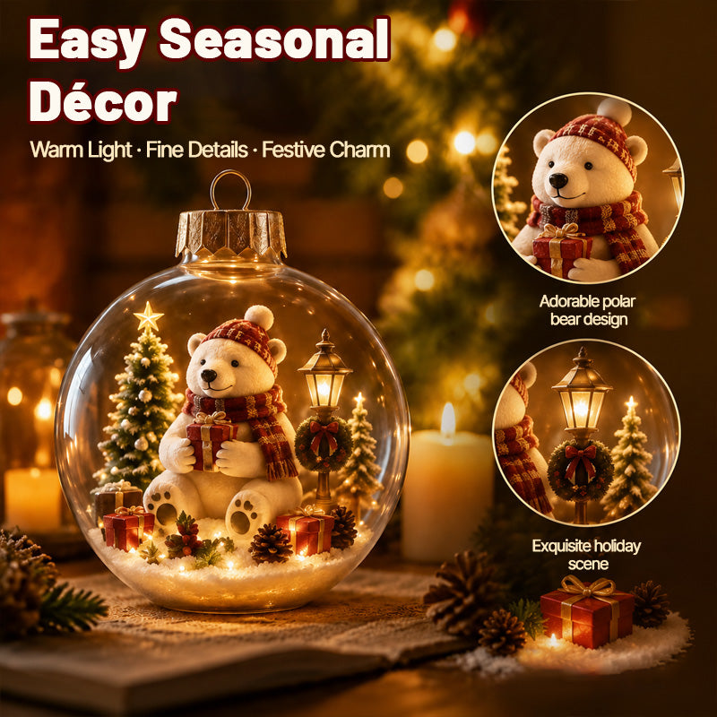 🎄 Winter Animal Spherical Holiday Accent