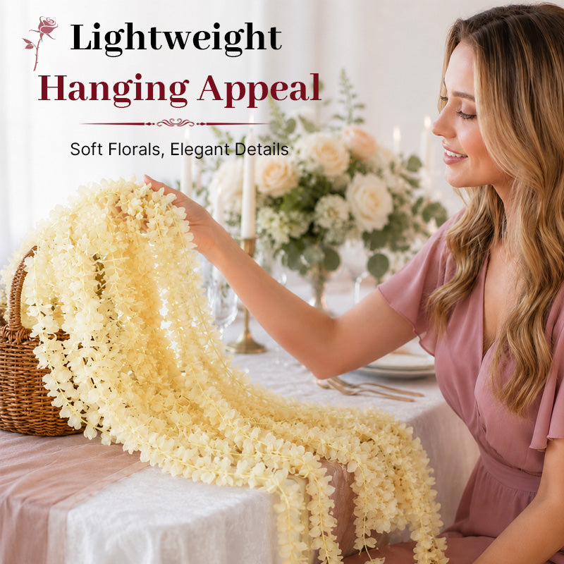 🌸 Dreamy Hanging Floral Garland ✨ Lush Decor for Weddings & Parties