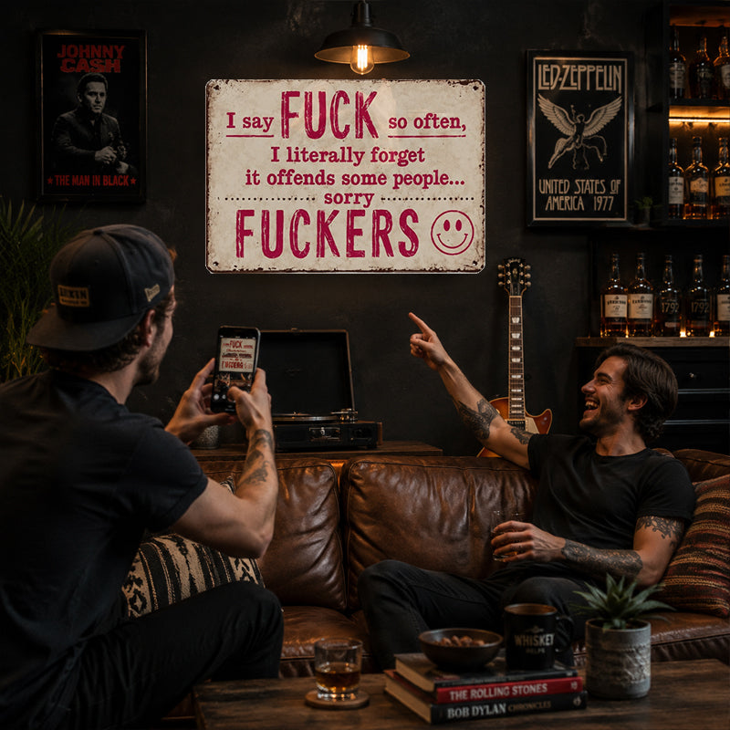 😈 Funny Vintage Wall Sign