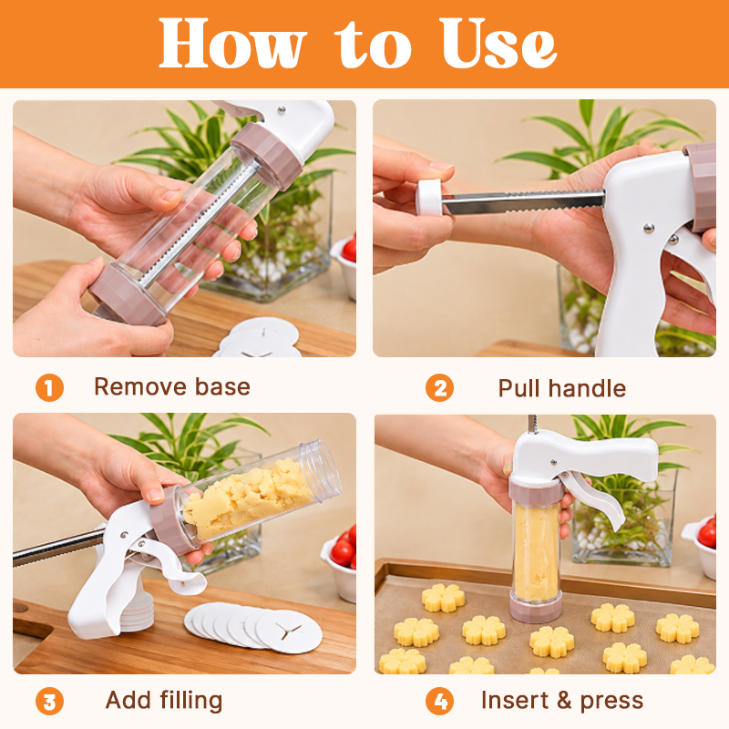 🍪 2-in-1 Cookie Press & Piping Set | Baking Party Vibe