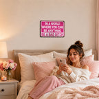 💅"Be A Bad Bitch" Vintage Metal Sign