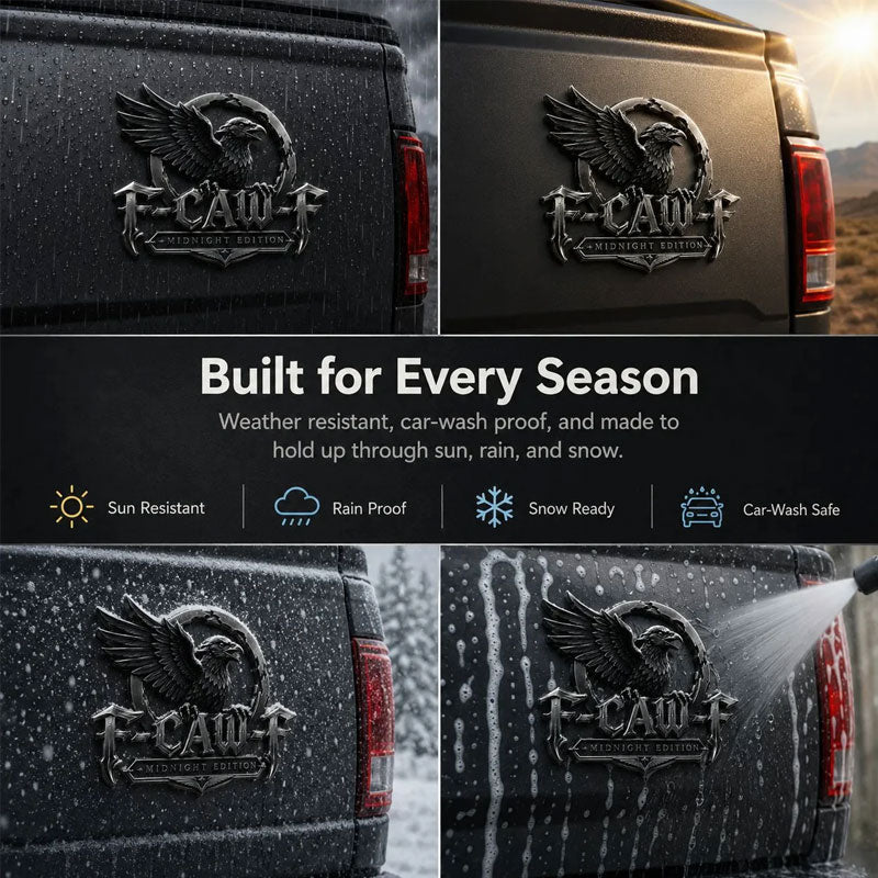 🦅F-CAW-F "Midnight Edition" Metal Emblem - Premium Attitude Decal