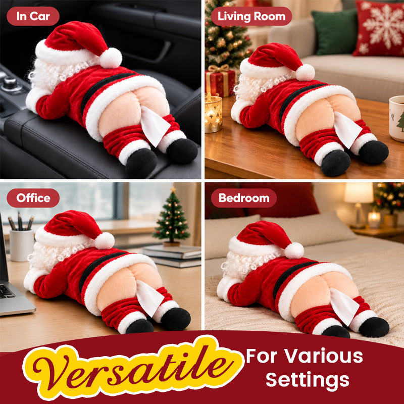 🎅 Cheeky Santa Tissue Holder – Hilarious Christmas Gag Accessory!