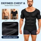 💪 Men’s Muscle Shaping T-Shirt — Instant Sculpted Torso Look!