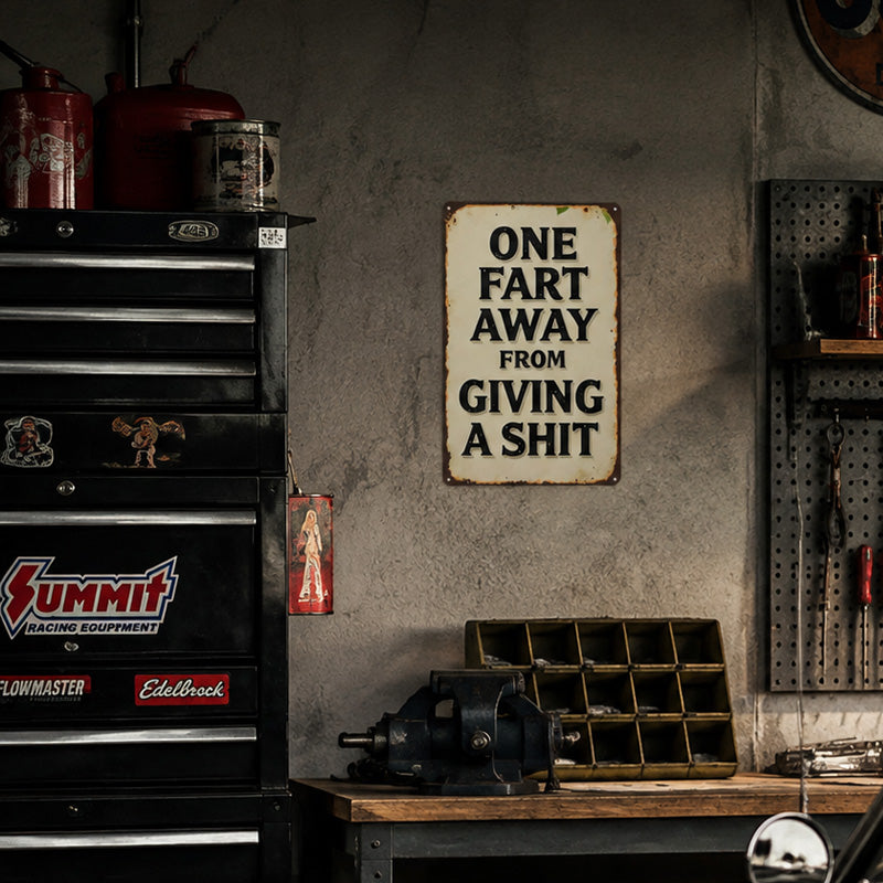 😆 Sarcastic Quote Vintage Metal Wall Sign, Funny Cheeky Wall Decor for Man Cave Garage Bar