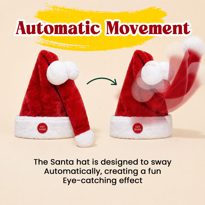 🎅 Funny Moving Santa Hat – Fun Christmas Party Accessory