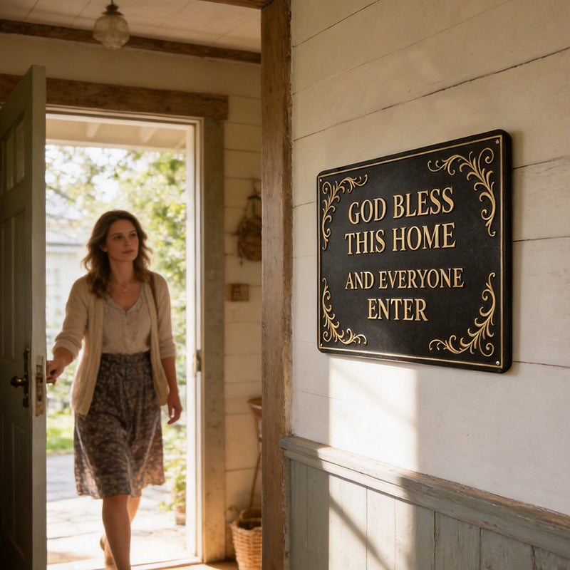 God Bless This Home Iron Sign🏡🙏