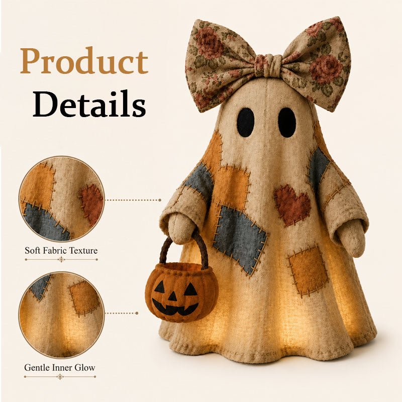 🎃Whimsical Patchwork Ghost Decor