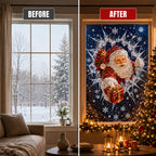 🎅 Sparkly Crystal Santa Decor｜Magical Christmas Window Display